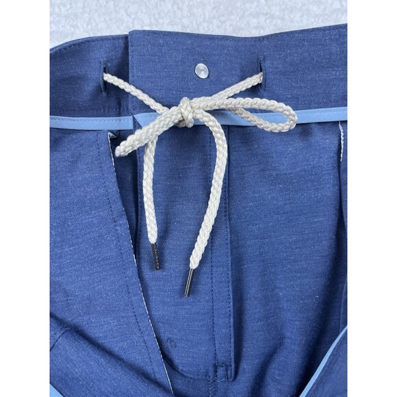 Fahrety Shorts Mens 34 Blue All Day Chino 9" Flat Front Drawstring Quick Dry - Picture 8 of 14